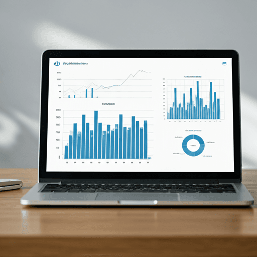 Operational dashboard displayed on a laptop